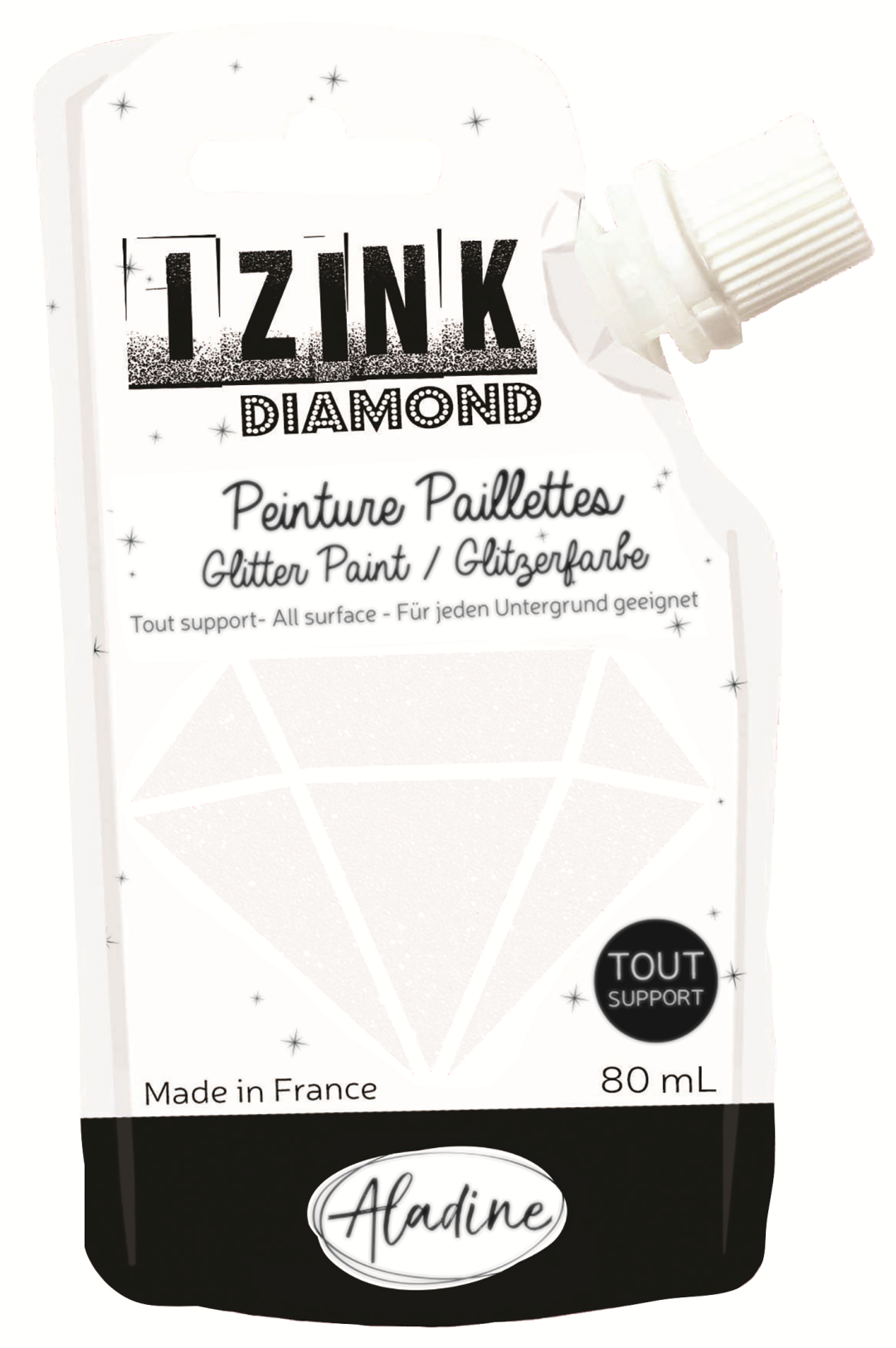 Aladine Izink Diamond Glitterfarbe 80 ml Perlmutteffekt