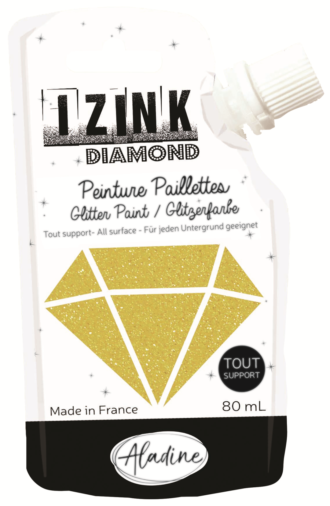 Aladine Izink Diamond Glitter Paint 80 ml Gold
