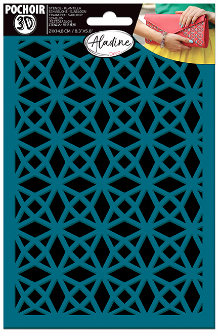 Aladine Self-Adhesive 3D Stencil A5 Geometric 2