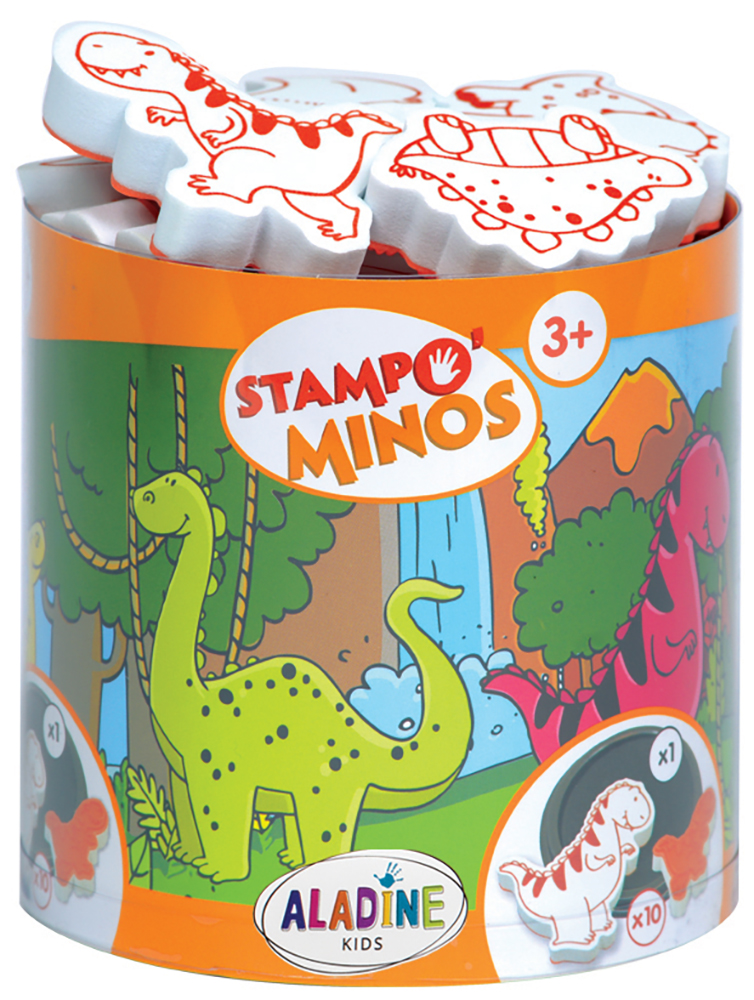Aladine Kids Stampo Minos Stempelset Dinos 10 Stück
