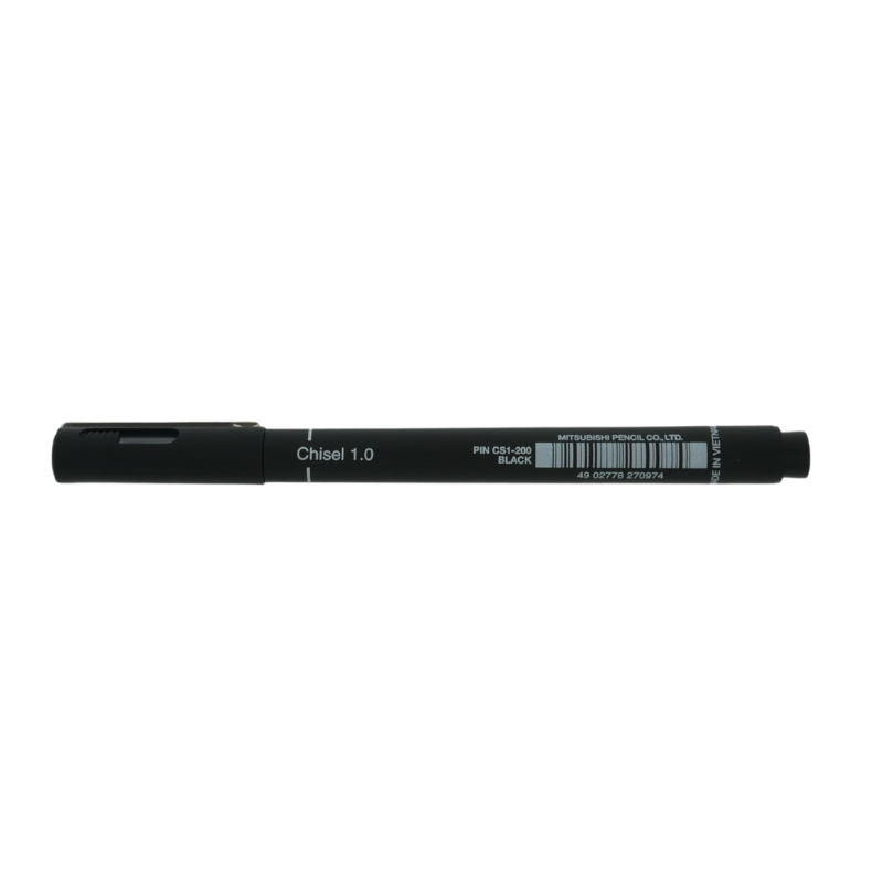 Uni Pin Fineliner Chisel 1,0 mm Zwart
