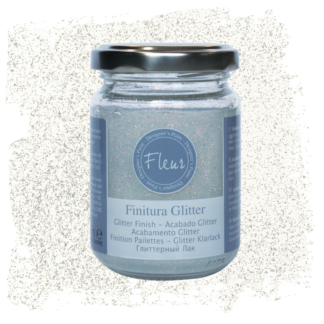 Fleur Glitter Effect Varnish 130 ml Silver
