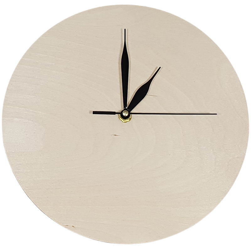 Wooden Clock with Detachable Movement 25 cm