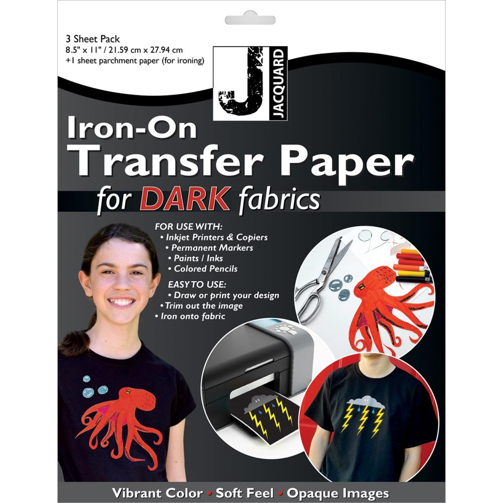 Jacquard Iron On Transfer Papier A4 Donkere Stof