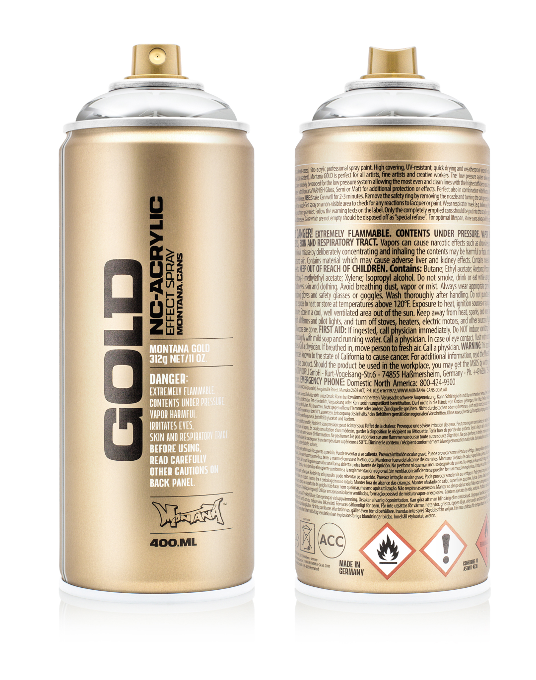 Montana Gold Spuitbus 400 ml Silverchrome