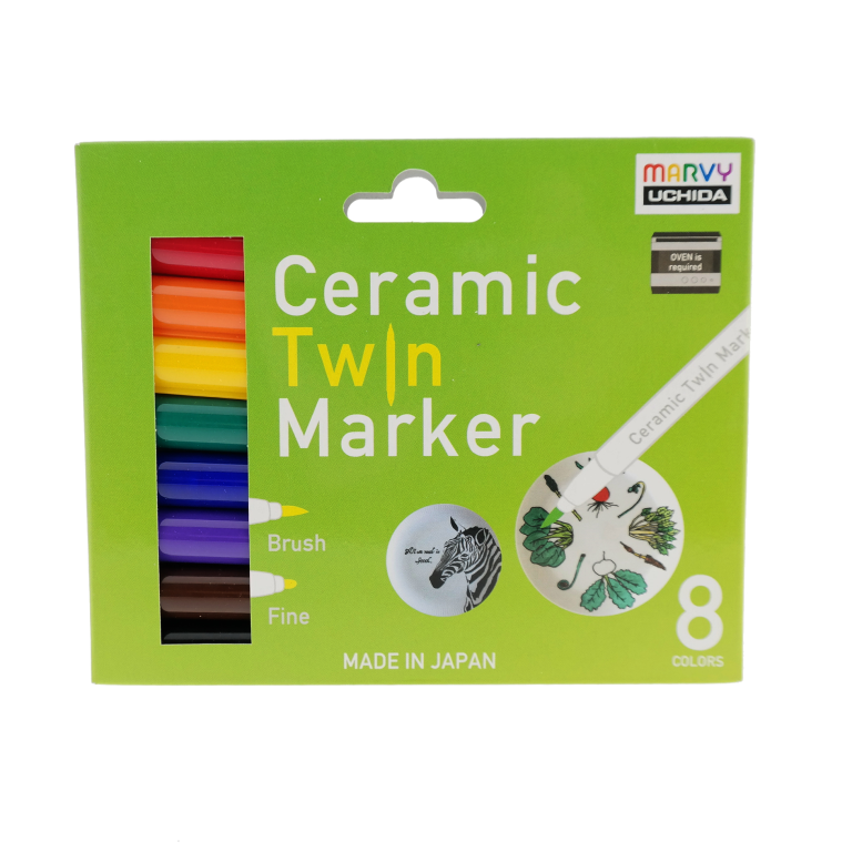 Marvy Uchida Keramik Twin Marker Set Basis 8 Stück