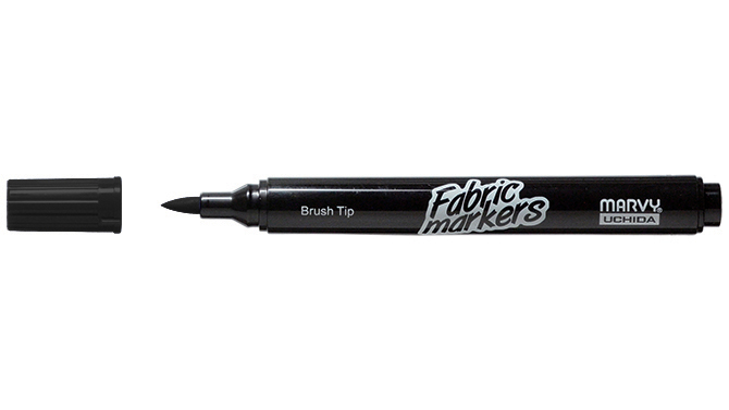 Marvy Uchida Textielstift Brush Zwart