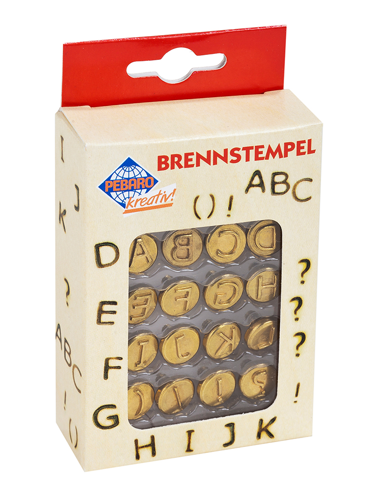 Pebaro Brandstempels Alfabet 12 stuks