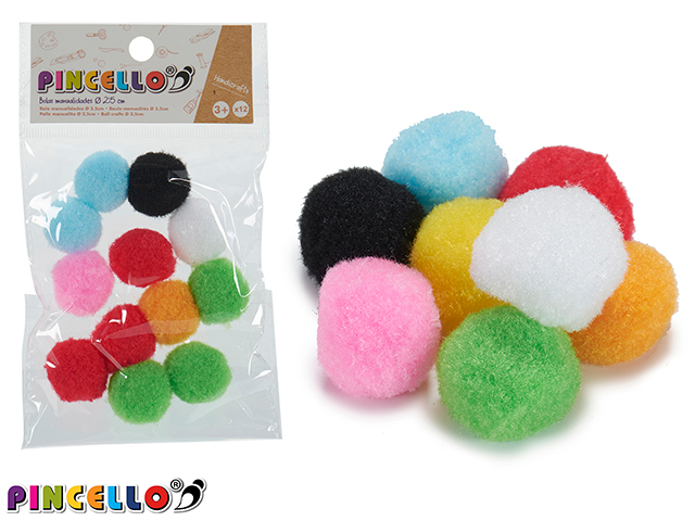 Pincello Farbige Pompons 2,5 cm