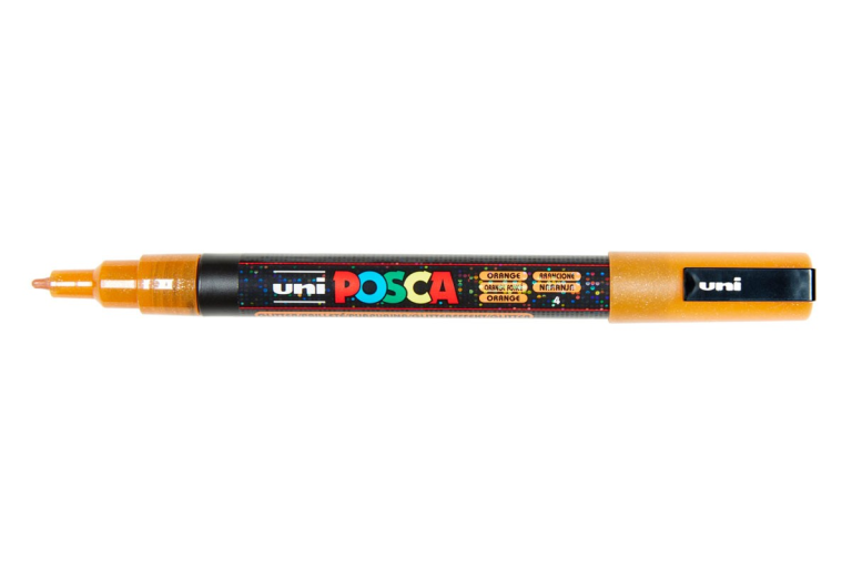 Uni Posca Verfmarker 3M Glitter Oranje