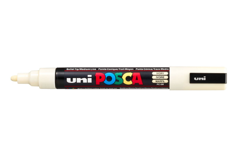 Uni Posca Verfmarker 5M Ivoor