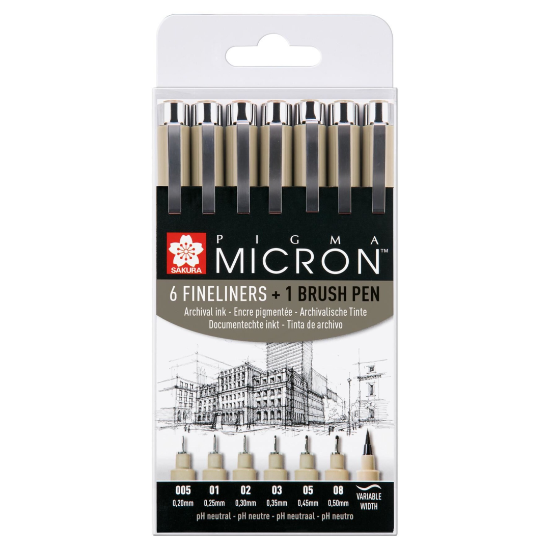 Sakura Pigma Fineliner Set, 7 Stück