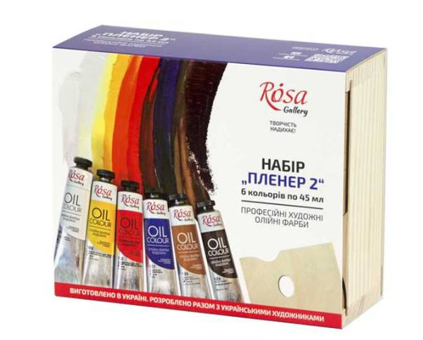 Rosa Gallery Ölfarben-Set im Holzkasten 6x45 ml