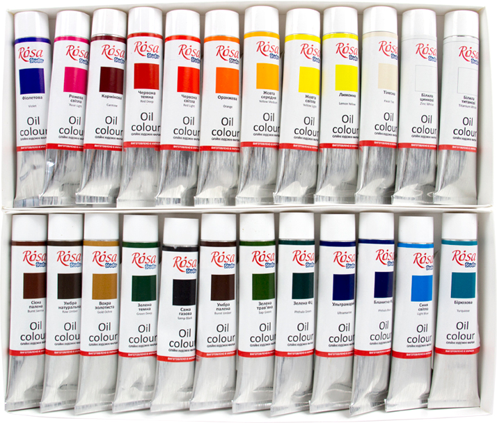 Rosa Studio Ölfarben-Set 24x20ml