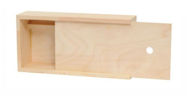 Rosa Pinselkasten Holz 28cm