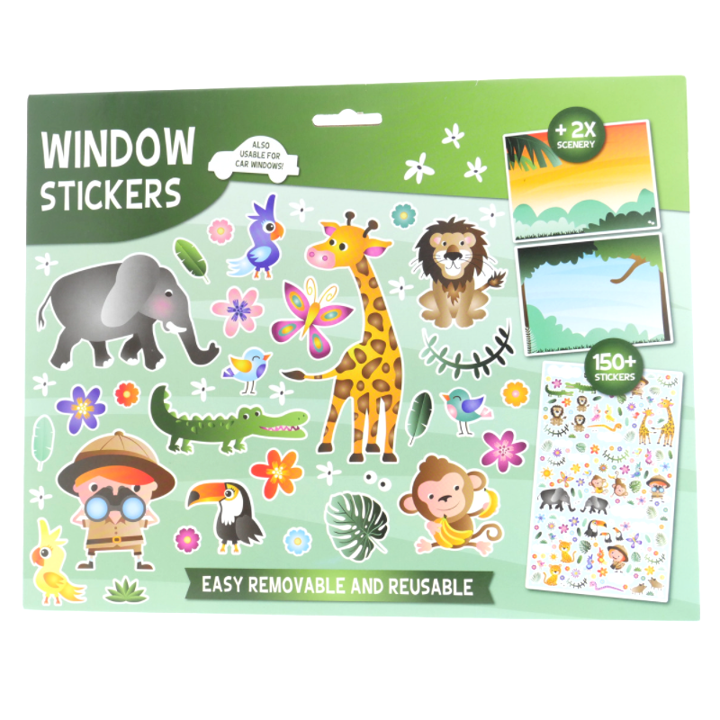 Wins Raamstickers Safari 150 stuks