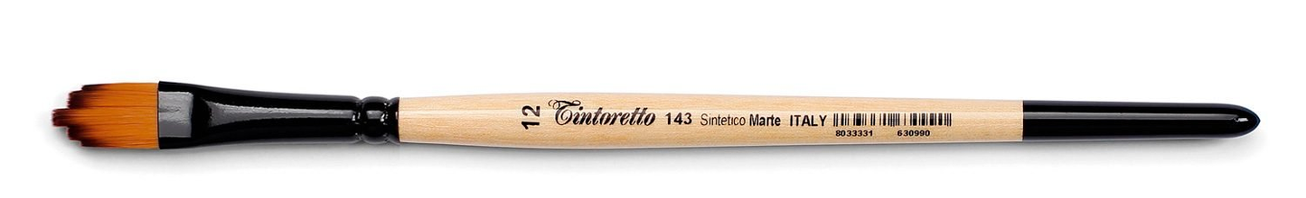 Tintoretto Mars Synthetic Angled Round Brush 12