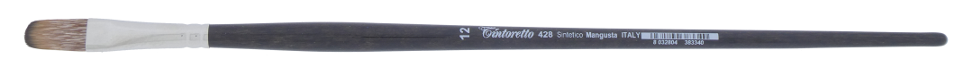 Tintoretto Synthetic Mangusta Cat Tongue Brush Size 12