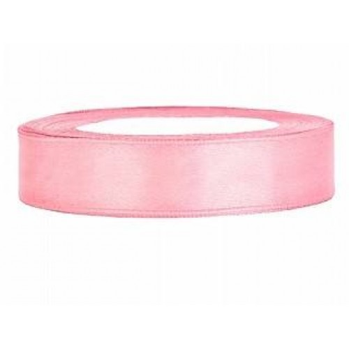 Satijnlint 12 mm 25 m Lichtroze
