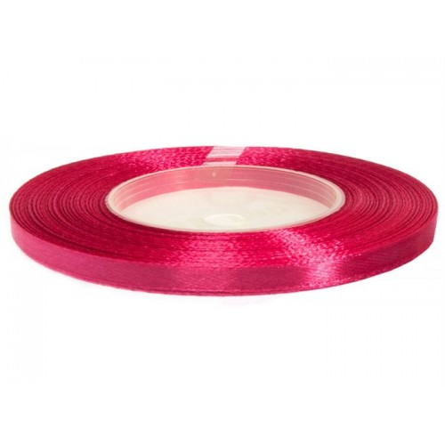 Satijnlint 6 mm 25 m Luxe Framboos