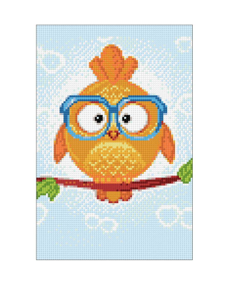 Wizardi Diamond Painting Leo die Eule 20x30cm
