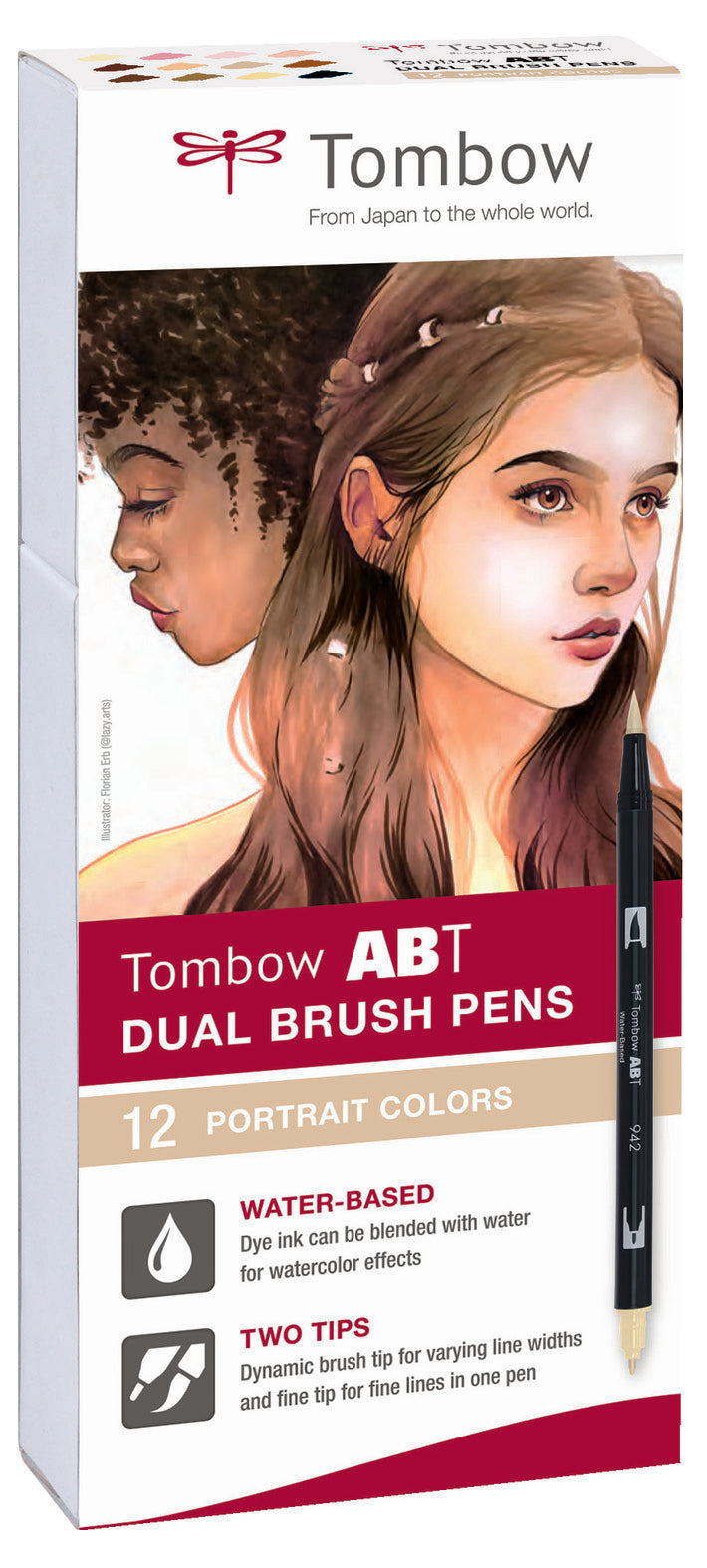 Tombow ABT Dual Brush Pen Set 12 stuks Portrait Colors