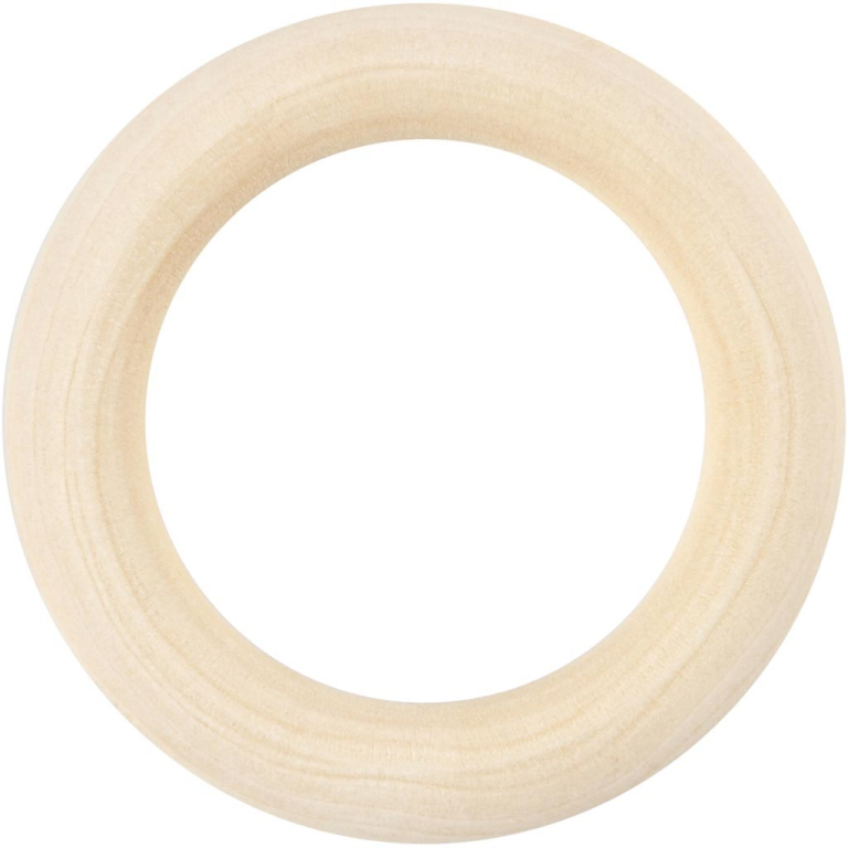 CC Ring hout 55 mm 6 stuks