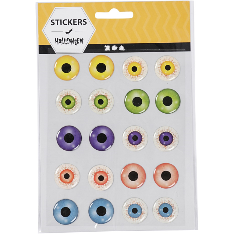 CC 3D stickers Eyes d: 20 mm 20 pieces