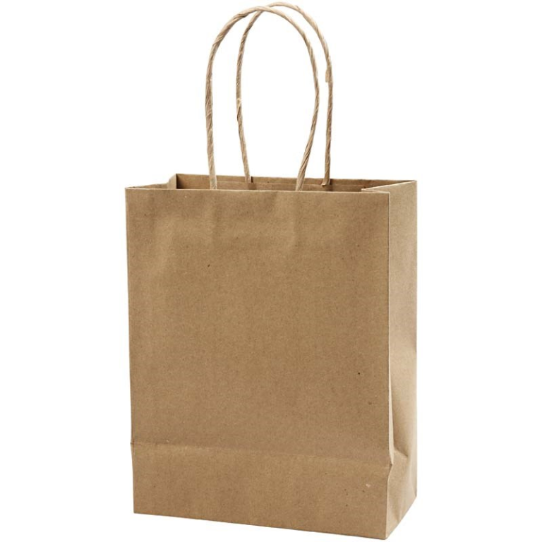 CC Paper Bags 23x18x9 cm Kraft 10 pieces