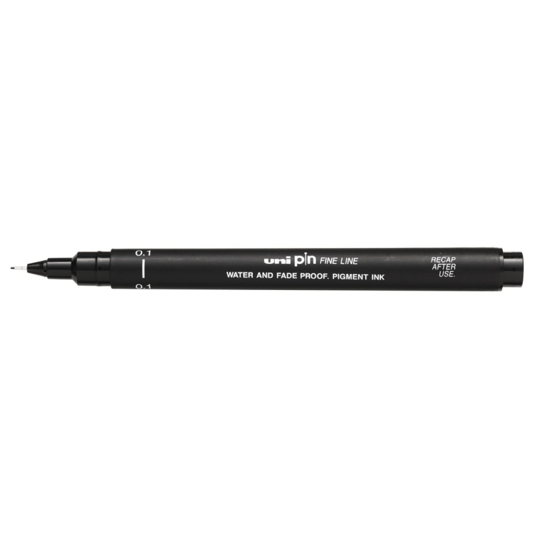Uni Pin Fineliner Zwart 0,1 mm