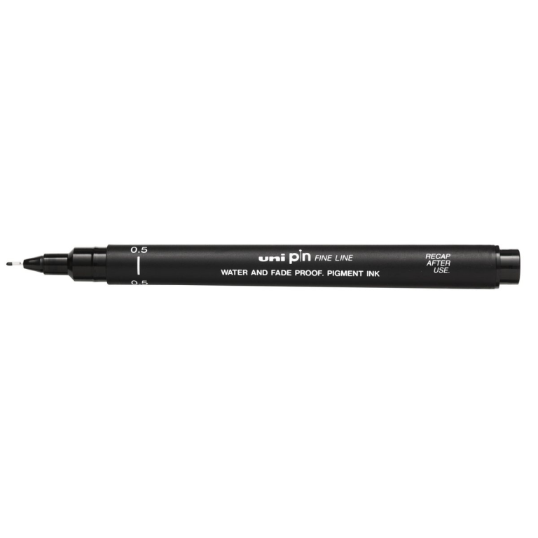 Uni Pin Fineliner Black 0.5 mm