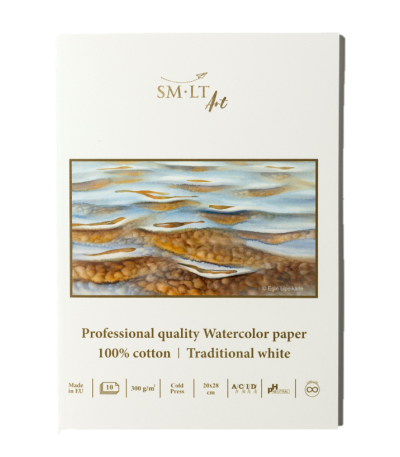 SMLT Aquarellblock Professional Genäht A4 300g 10 Blatt