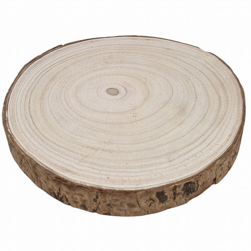 Wooden Log Slice 25 cm with bark