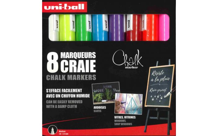 Uni-ball Chalk Marker 8 Set