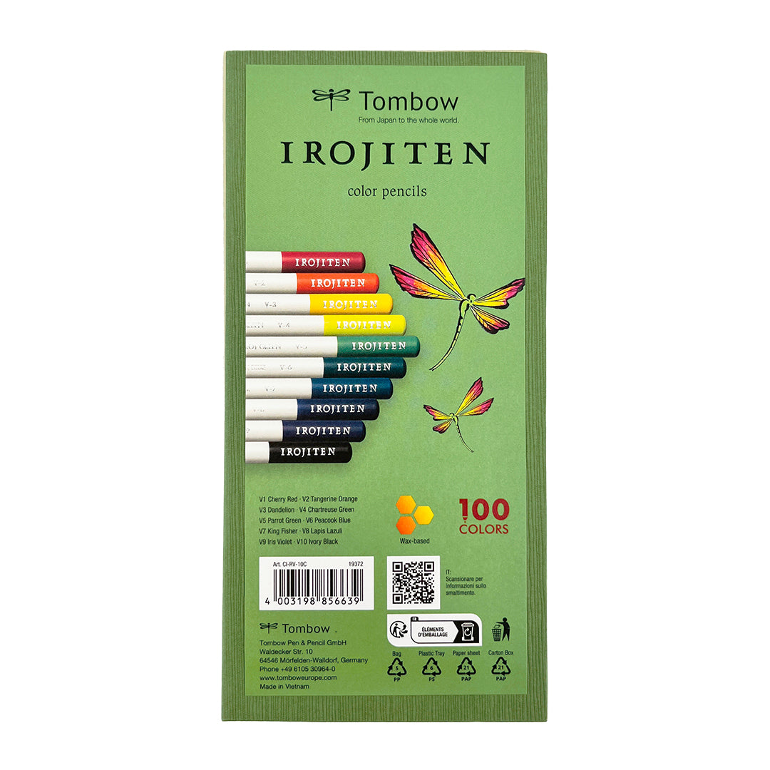 Tombow Irojiten Farbstifte - Set Band 2: Kräftige Farben l - 10 Stifte