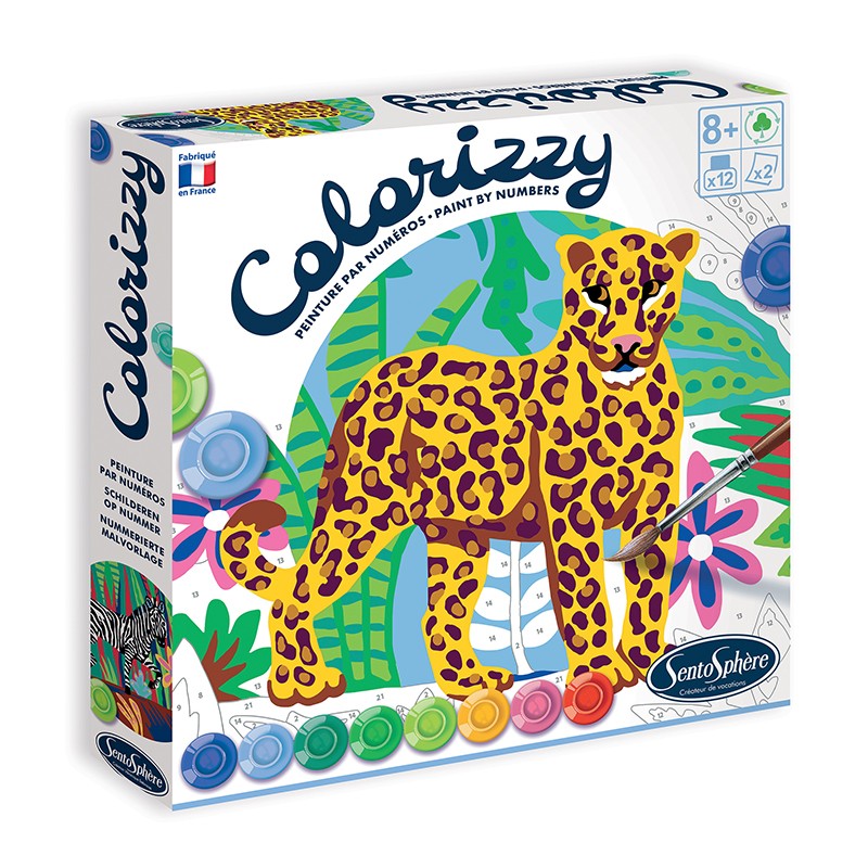 Colorizzy Malen nach Zahlen Set Zebra und Panther