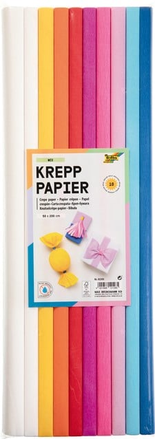Folia Crepe Paper Mix 50 x 200 cm 10 Colors