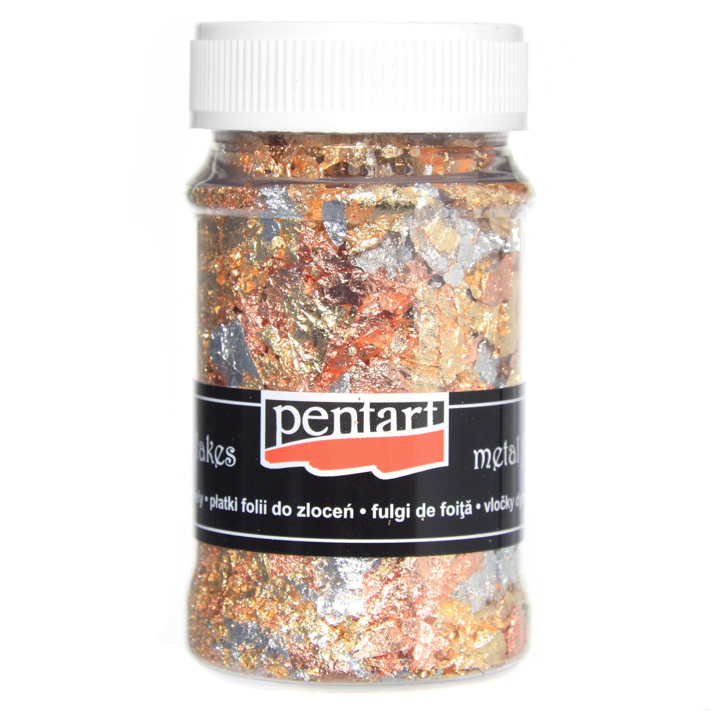 Pentart Metalen Vlokken Mixed Goud, Zilver & Koper 100ml M3