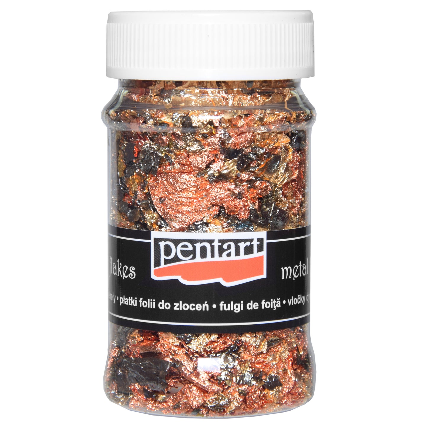 Pentart Metalen Vlokken Goud, Koper & Groen 100ml M10
