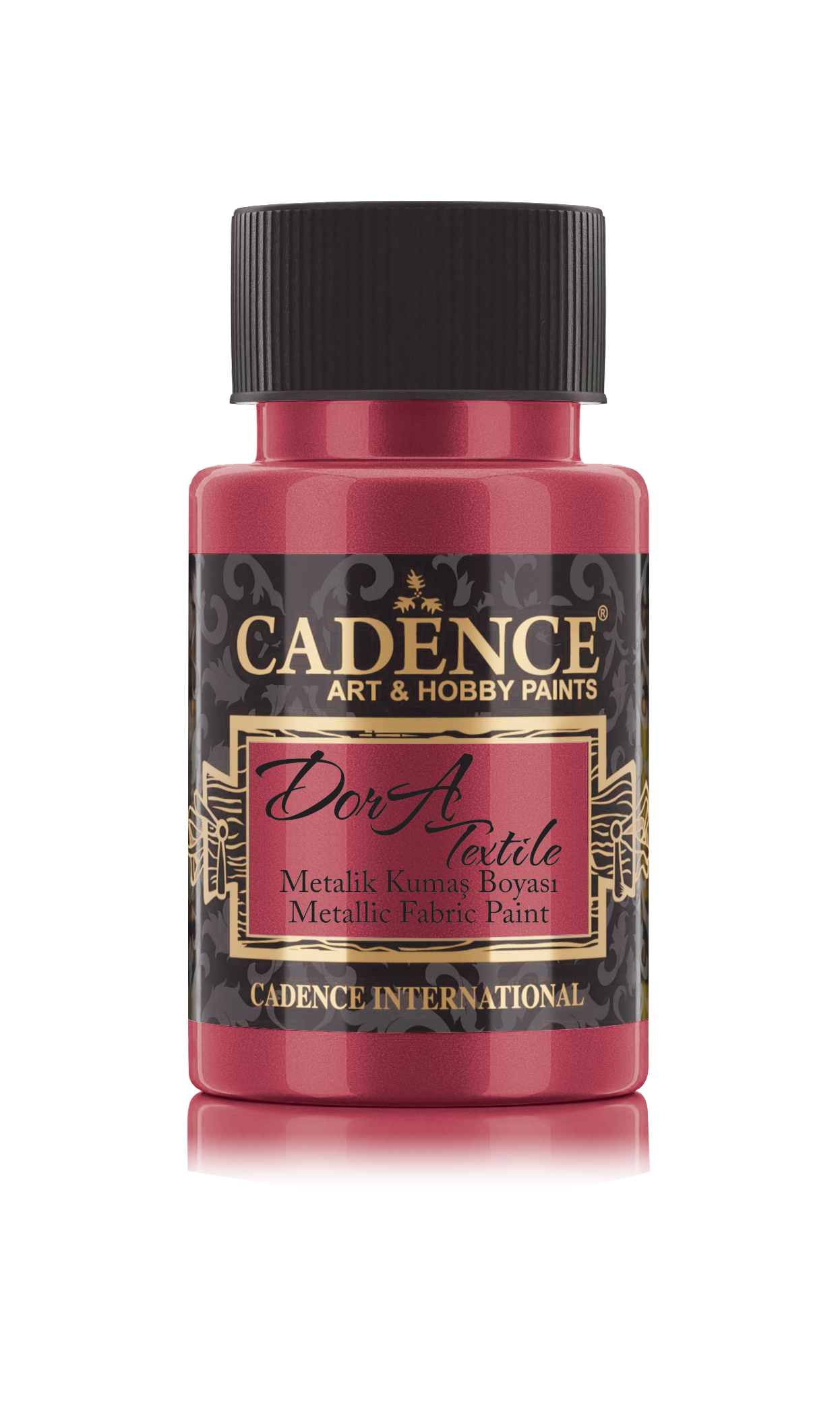 Cadence Dora Metallic Textile Paint 50 ml Red