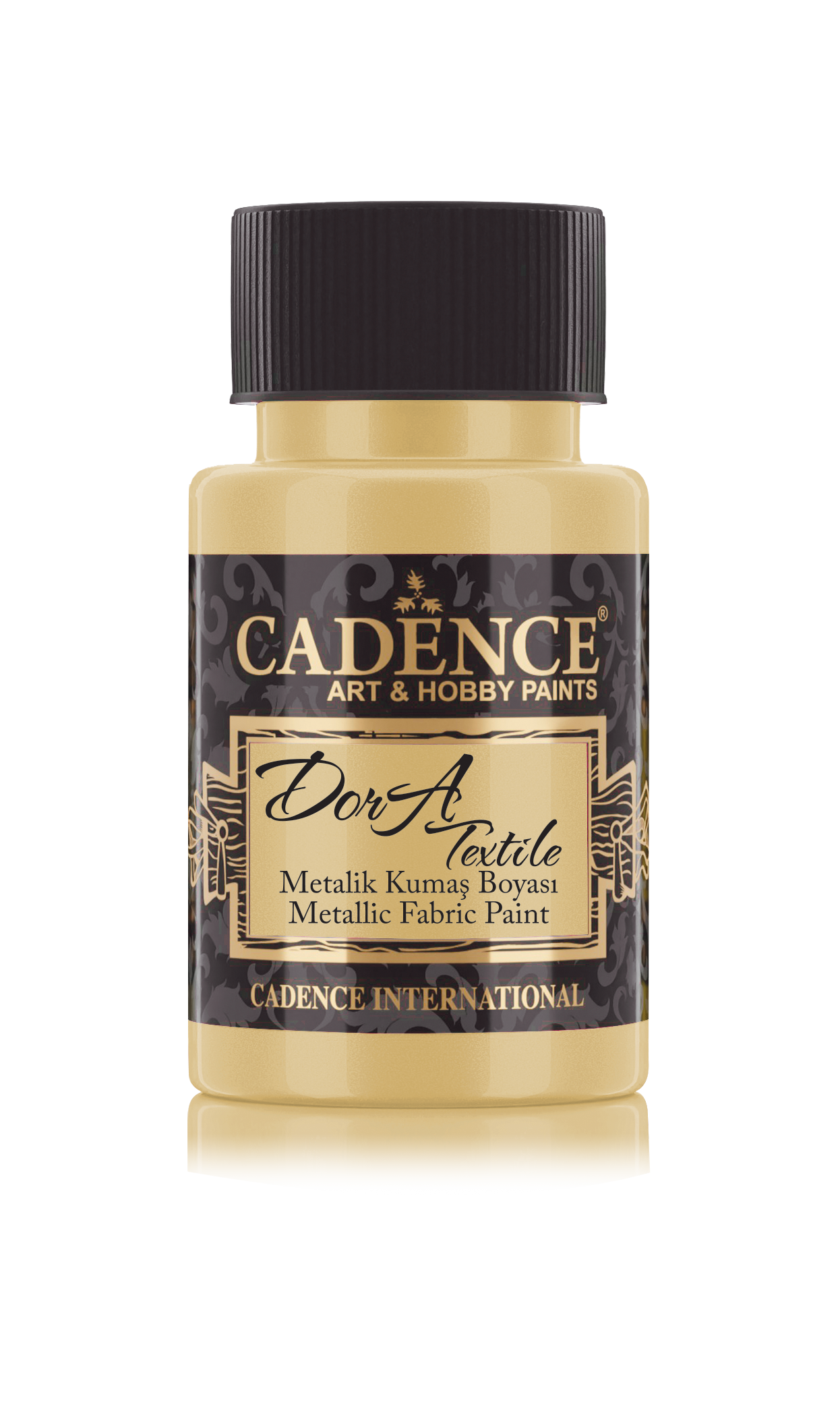 Cadence Dora Metallic Textile Paint 50 ml White Gold