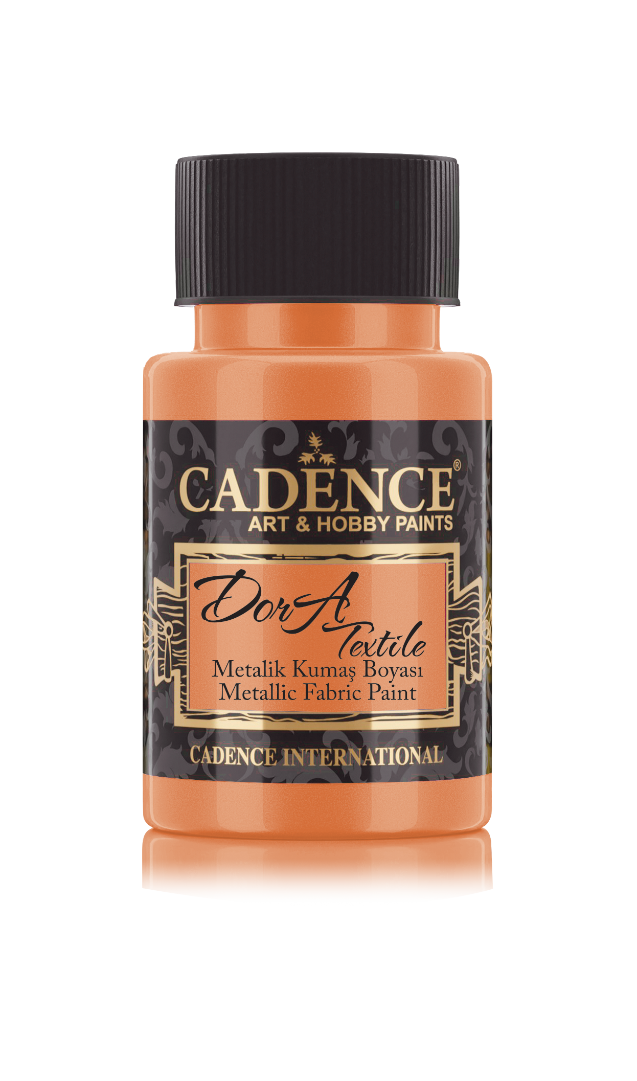 Cadence Dora Metallic Textile Paint 50 ml Orange
