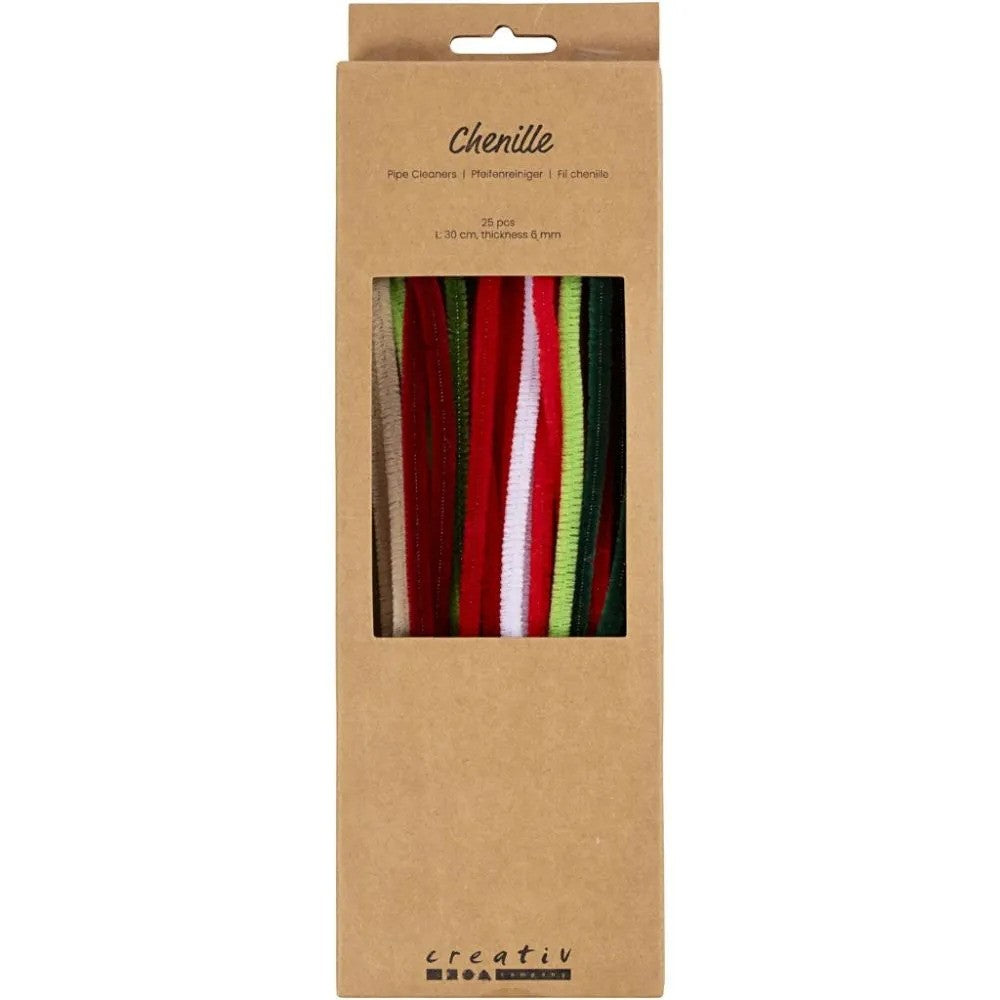 CC Chenilledraad Kerst 30 cm x 6 mm 25 stuk