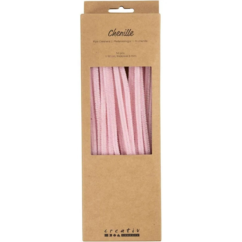 CC Chenilledraht Rosa 6mm x 30 cm 50 Stück