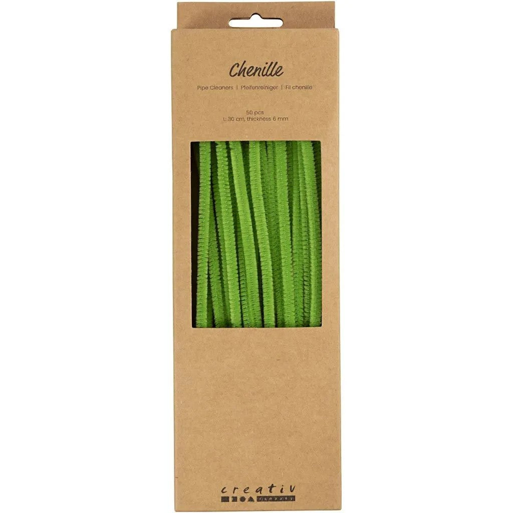 CC Chenilledraad Lime Groen 6mm x 30 cm 50 stuk