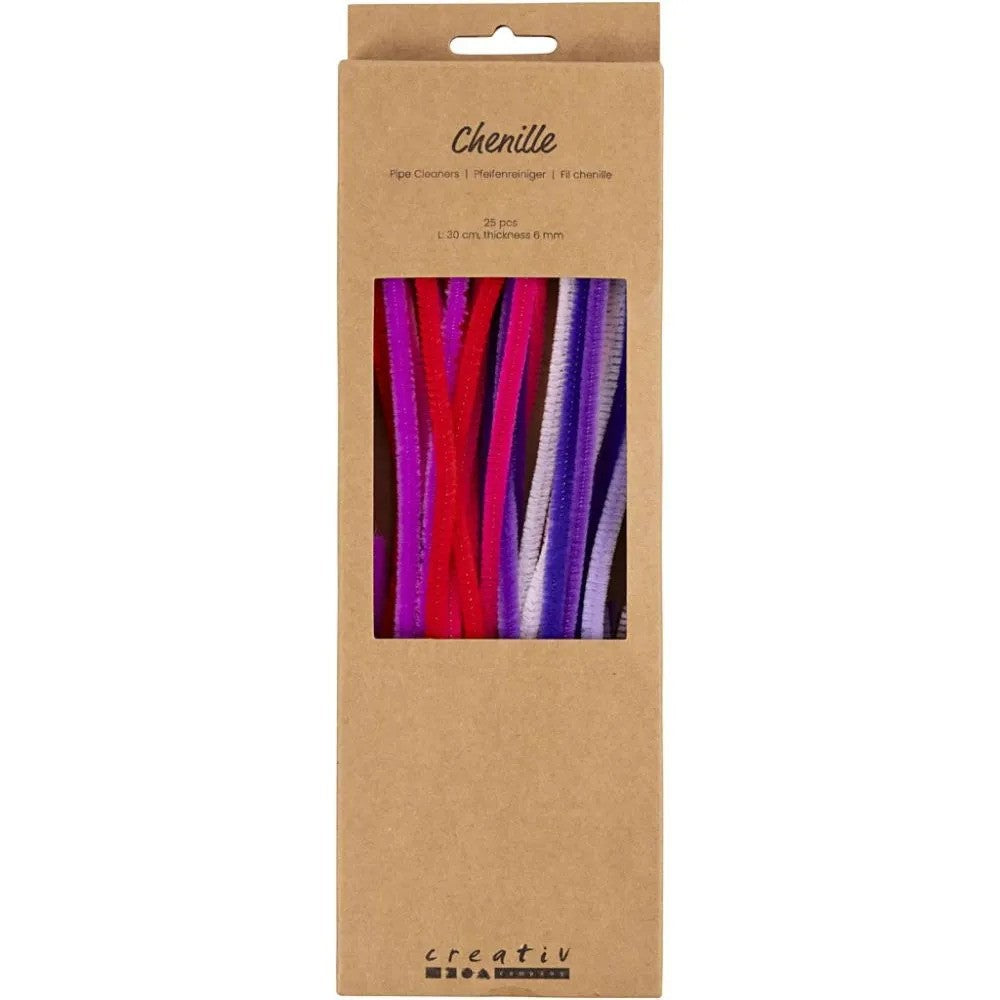 CC Chenilledraht Lila und Rosa Harmonie 6mm x 30 cm 25 Stück