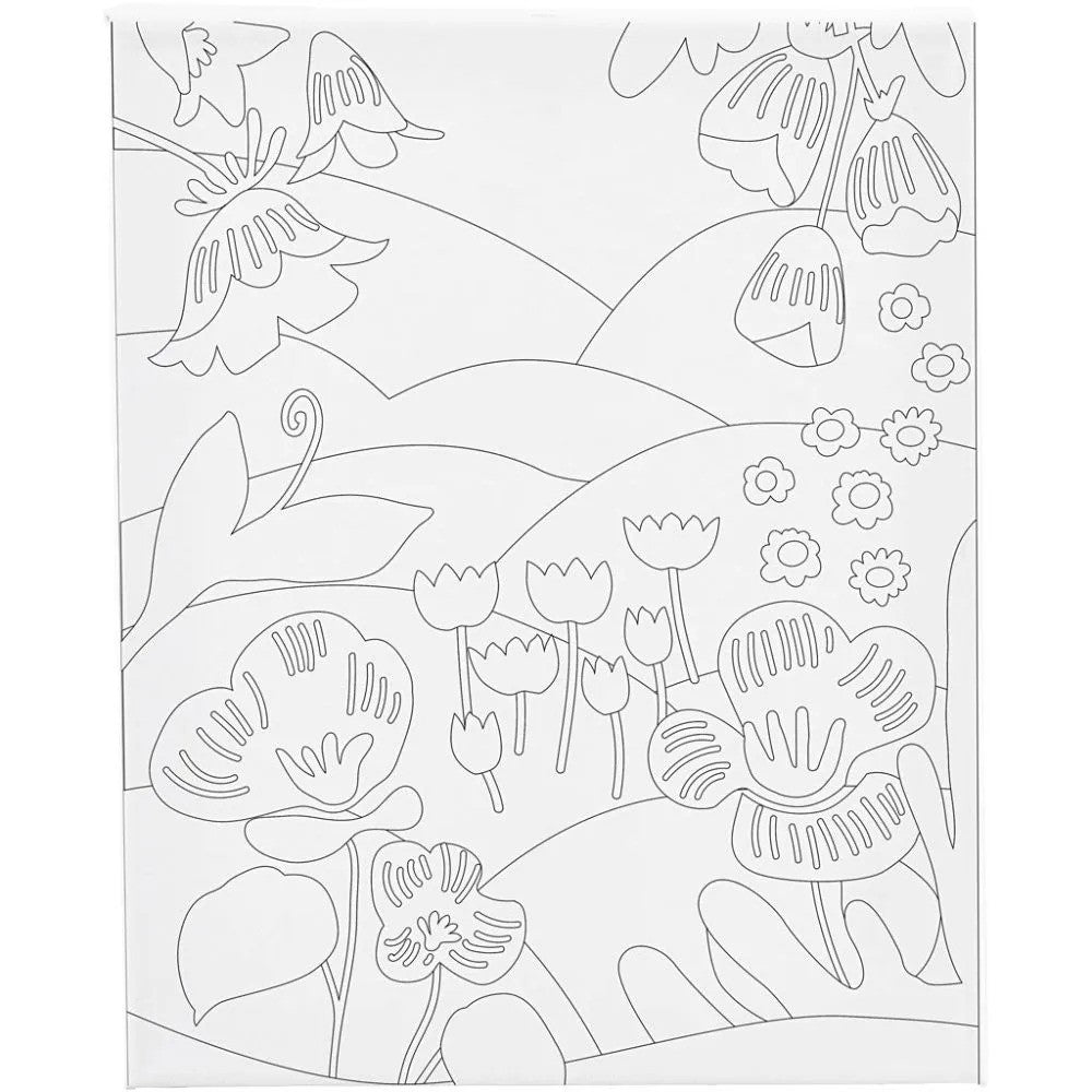 CC Schildercanvas met print Bloemenschaal 24x30 cm