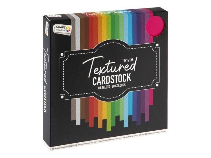 Craft Sensations Textuur Karton 15x15 cm 80 vel 220 grams