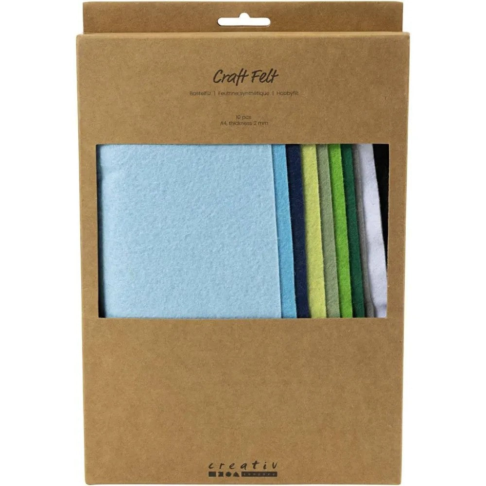 CC Hobby Felt A4 Blue and Green Harmony 10 pieces