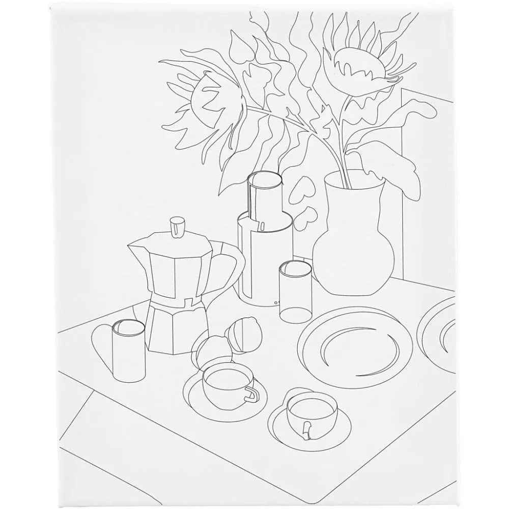 CC Schildercanvas met print Ontbijttafel 24x30 cm